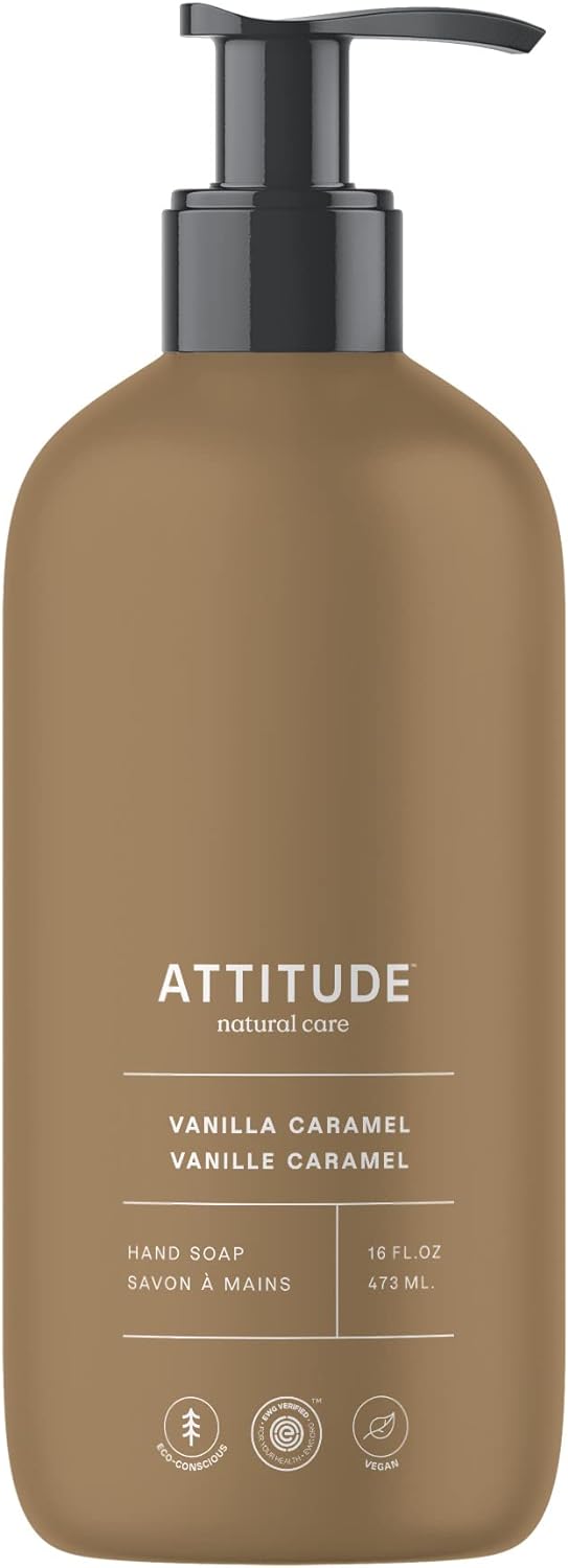 Attitude Liquid Hand Soap, Ewg Verified, Plant And Mineral-Based, Dermatologically Tested, Vegan, Pine & Sage, 473 Ml