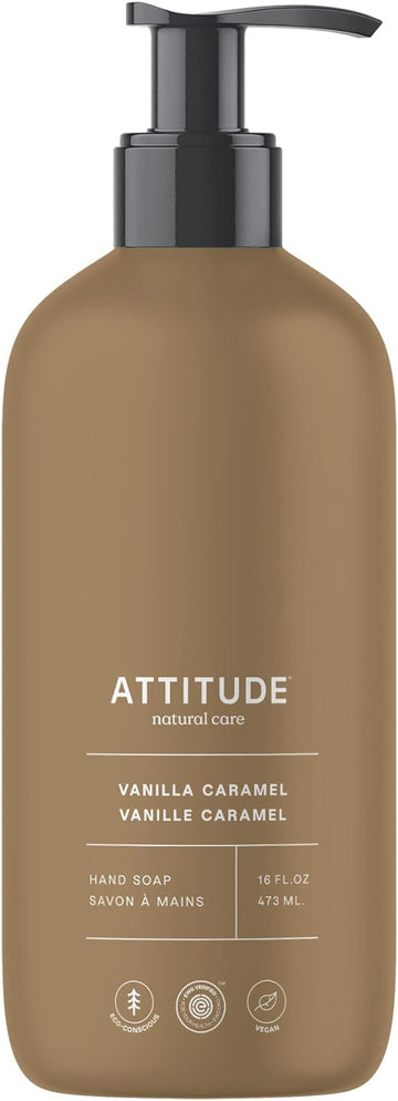 Attitude Liquid Hand Soap, Ewg Verified, Plant And Mineral-Based, Dermatologically Tested, Vegan, Pine & Sage, 473 Ml