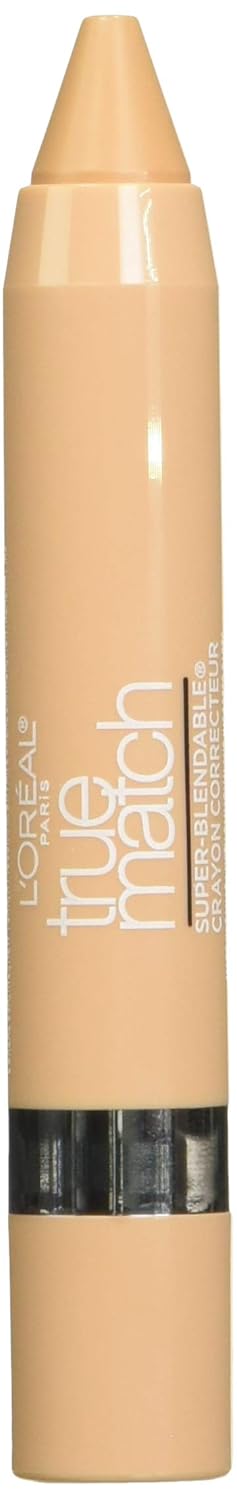 L'Oreal Paris True Match Super Blendable Crayon Concealer, Light/Medium Warm, 0.1 Oz