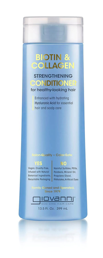 Giovanni Biotin & Collagen Conditioner - Strengthening Conditioner, Vegan, Cruelty-Free, Infused With Natural Botanical Ingredients, Salon-Quality, Color-Safe, For Healthy-Looking Hair - 24 Oz