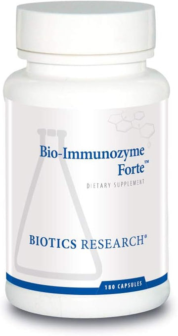 Biotics Research Bio Immunozyme Forte Multivitamin, Echinacea, Cayenne Pepper, Lactobacillus acidophilus, Botanicals, Probiotics, Amino Acids, Organs/Glandulars for Immune System Health 180 Caps