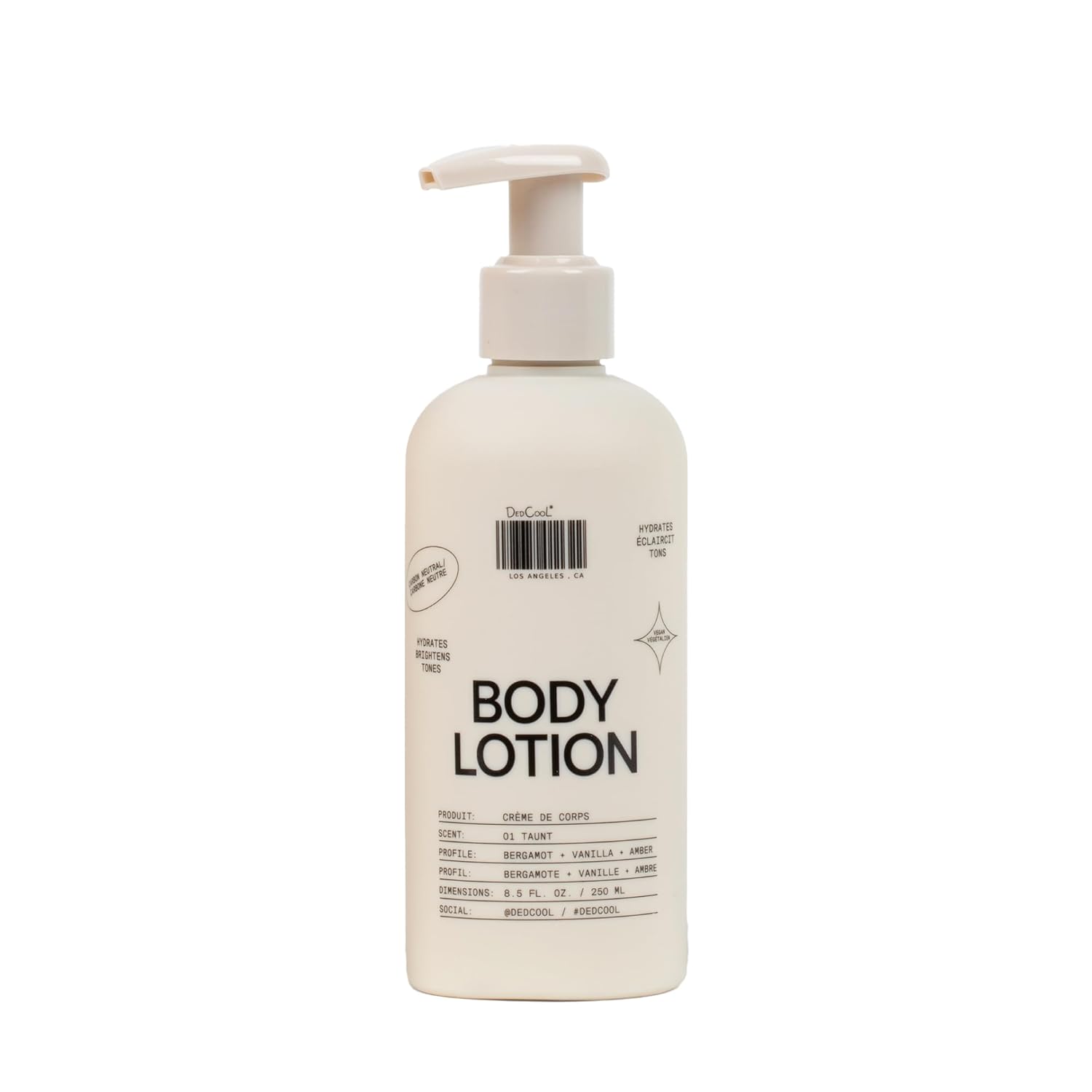 Dedcool Body Lotion Taunt – Lightweight, Deeply Hydrating Formula With Ceramides, Snow Mushroom & Meadowfoam Oil, Regular/Full Size