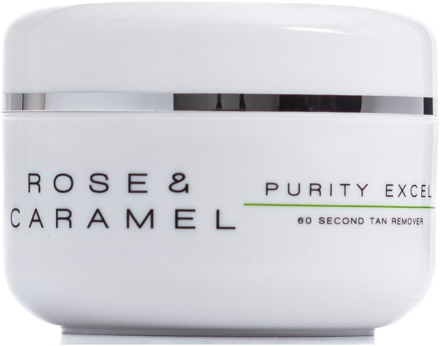 Rose & Caramel Purity Excel Sensitive 60 Second Fake Tan Remover. Kind To Skin, Fragrance Free, Express Exfoliating Self Tan Eraser, (440G)