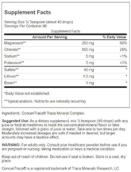 Swanson Concentrace Trace Mineral Drops 8Oz-Complete Mineral Complex For Energy, Hydration, & Electrolyte Balance Over 72 High Absorption Ionic Minerals Such As Magnesium, Potassium, Calcium (3 Pack)