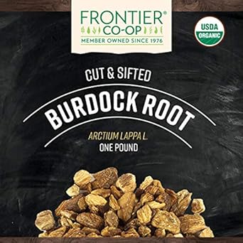 Frontier Organic Burdock Root, 1-Pound Bulk Bag, Common In Root Beer Recipes, Cut & Sifted, Sustainable Grown, Kosher (Packaging May Vary)