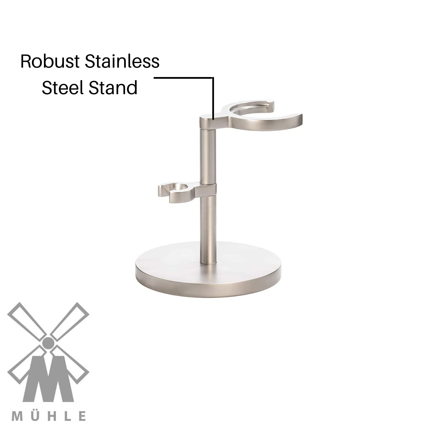 Mühle Rocca Stand For Razors & Shaving Brushes | Shave Accessory | Matt Stainless Steel : Beauty & Personal Care