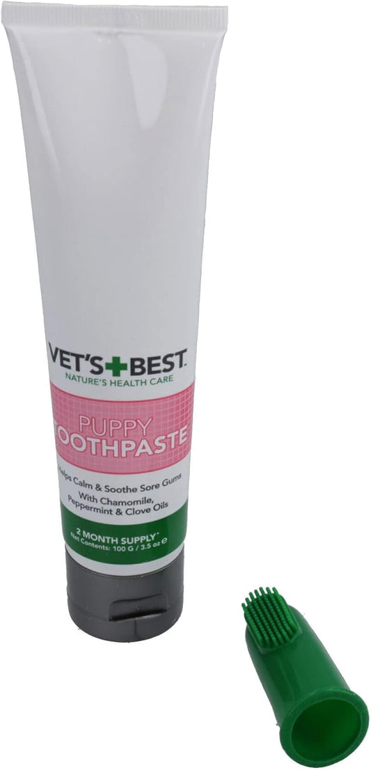 Vet’s Best Puppy Toothpaste| Teeth Cleaning and Fresh Breath Dental Care Gel, 100 g?80380-6p