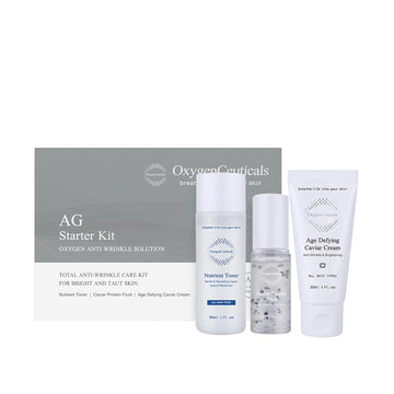 Ag Starter Kit – Anti-Aging Kit, Nutrient Toner 30Ml, Caviar Protein Fluid 15Ml & Age-Defying Caviar Cream 30Ml