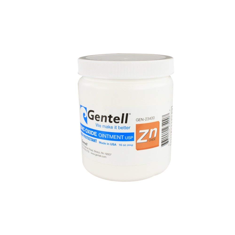 Zinc Oxide Ointment by Gentell - 16 Oz. Jar - Ointment, Skin Protectant | First Aid | Soothes, Heals, Seals Out Wetness | Helps Prevent Baby Diaper Rash - Pack of 1 : Baby