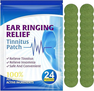 Tinnitus Relief Ear Patches – Natural Herbal Treatment for Ringing Ears, Hearing Support & Blood Circulation (24 Pcs)