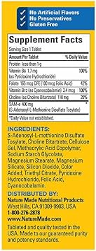 Nature Made SAM-e Complete 400 mg - 2 Boxes, 60 Enteric Tablets Each
