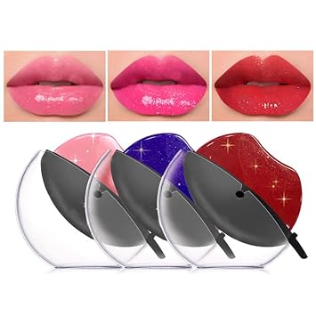 Dageda 3 Colors Lazy Lipstick, Pearl Lipstick Magic Color Changing Lipstick, Labiales Magicos Long Lasting Moisturizing Lipstick, Not Fade Lip Shape Lipstick For Lazy People(Color B