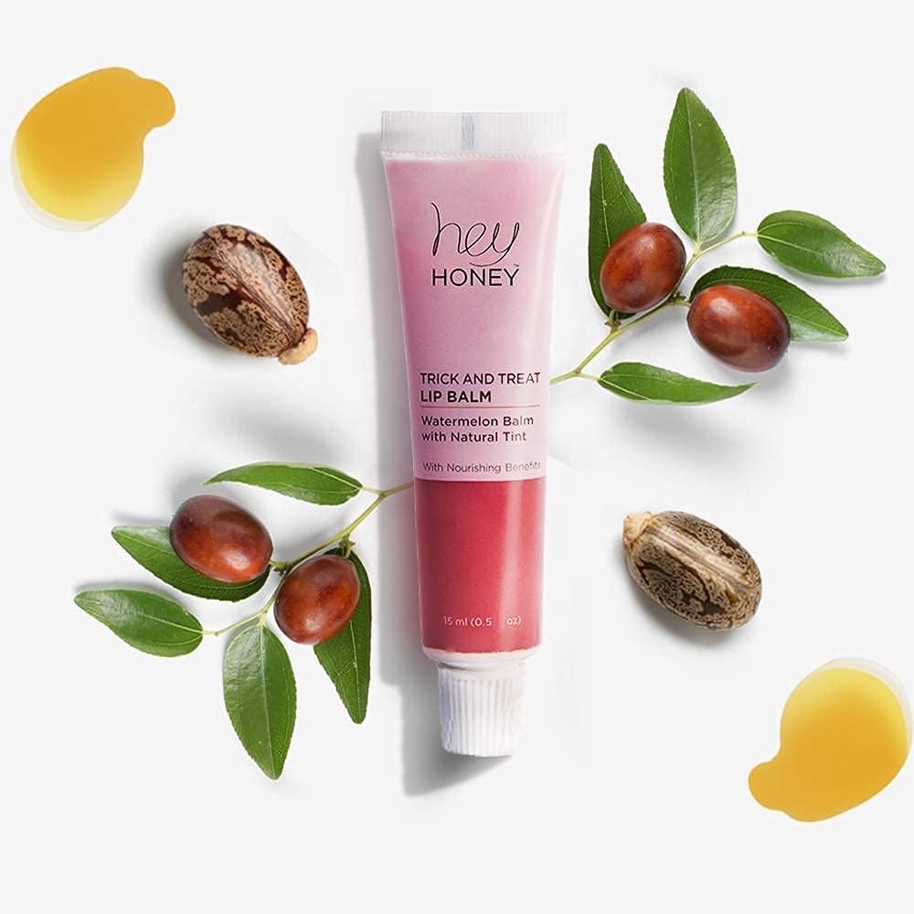 Hey Honey Trick And Treat Watermelon Plumping Lip Balm, 2 In 1 Natural Tint With Hydrating & Moisturizing Properties : Beauty & Personal Care