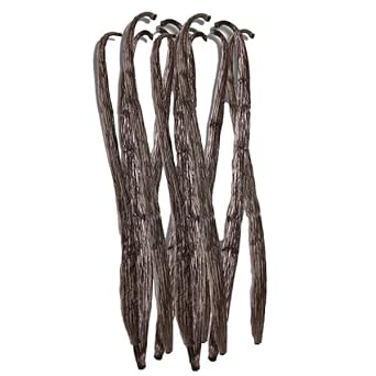 10 Rwandan Vanilla Beans Whole Grade A Vanilla Pods For Homemade Vanilla Extract, Baking, Ice Cream, Flavoring, & Vanilla Powder