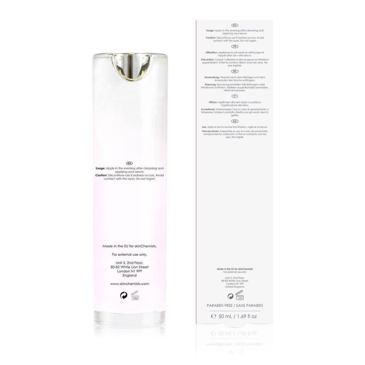 Skinchemists London Rose Quartz Mineral Night Moisturizer, 1.69 Ounce : Beauty & Personal Care