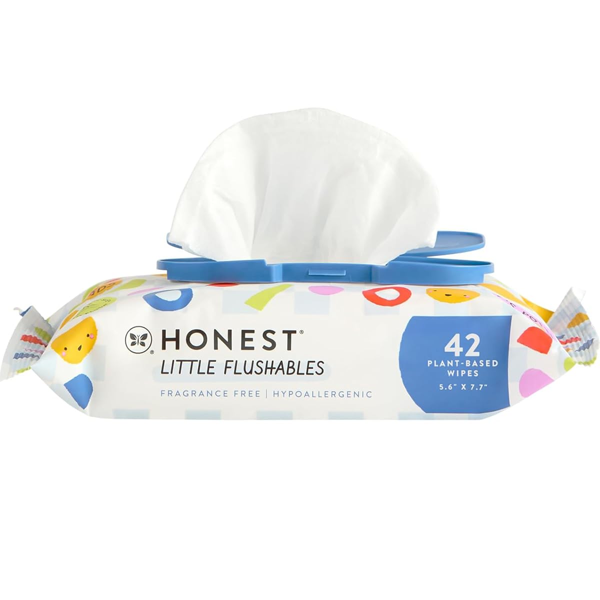 The Honest Company Plant-Based Toddler Flushable Wipes | Designed For Potty Training | 99% Water, Hypoallergenic, Ewg Verified, Safe To Flush | Fragrance Free, 42 Count