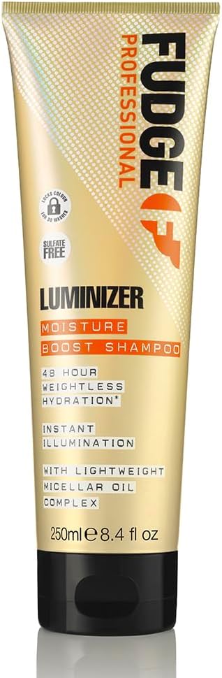 Fudge Professional Luminizer Moisture Boost Shampoo, Locks In Colour, Instant Shine, 48 Hour Hydration, Sulfate Free, 250 Ml