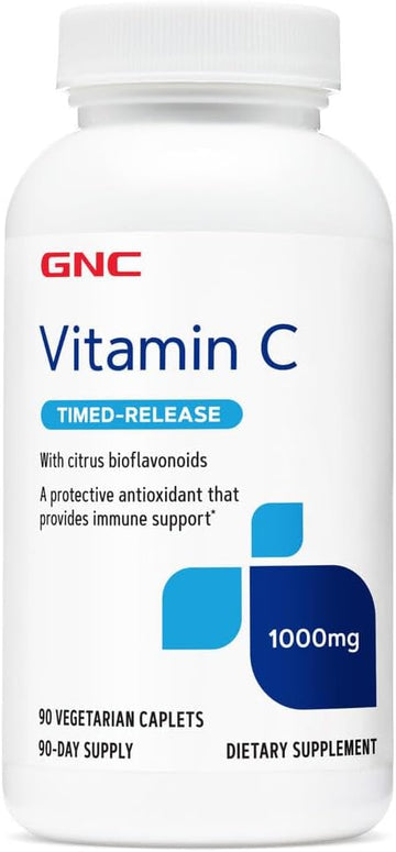 Gnc Vitamin C 1000Mg, Caplets, 90 Ea