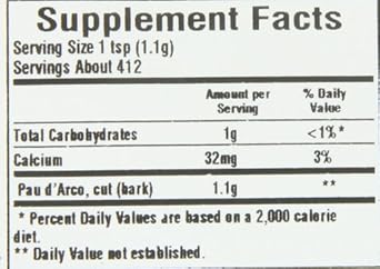 Frontier Co-op Pau d'Arco Bark, Cut & Sifted, Herbal Supplement, Great as Tea with Lemon Juice, 16 Ounce (Pack of 1) : Grocery & Gourmet Food