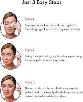 Toplash Eyelash Growth Serum - Innovative Formula For Longer, Thicker, Fuller Brows & Lashes - Natural, Cruelty-Free & Hypoallergenic - 0.10 Fl.Oz. : Beauty & Personal Care
