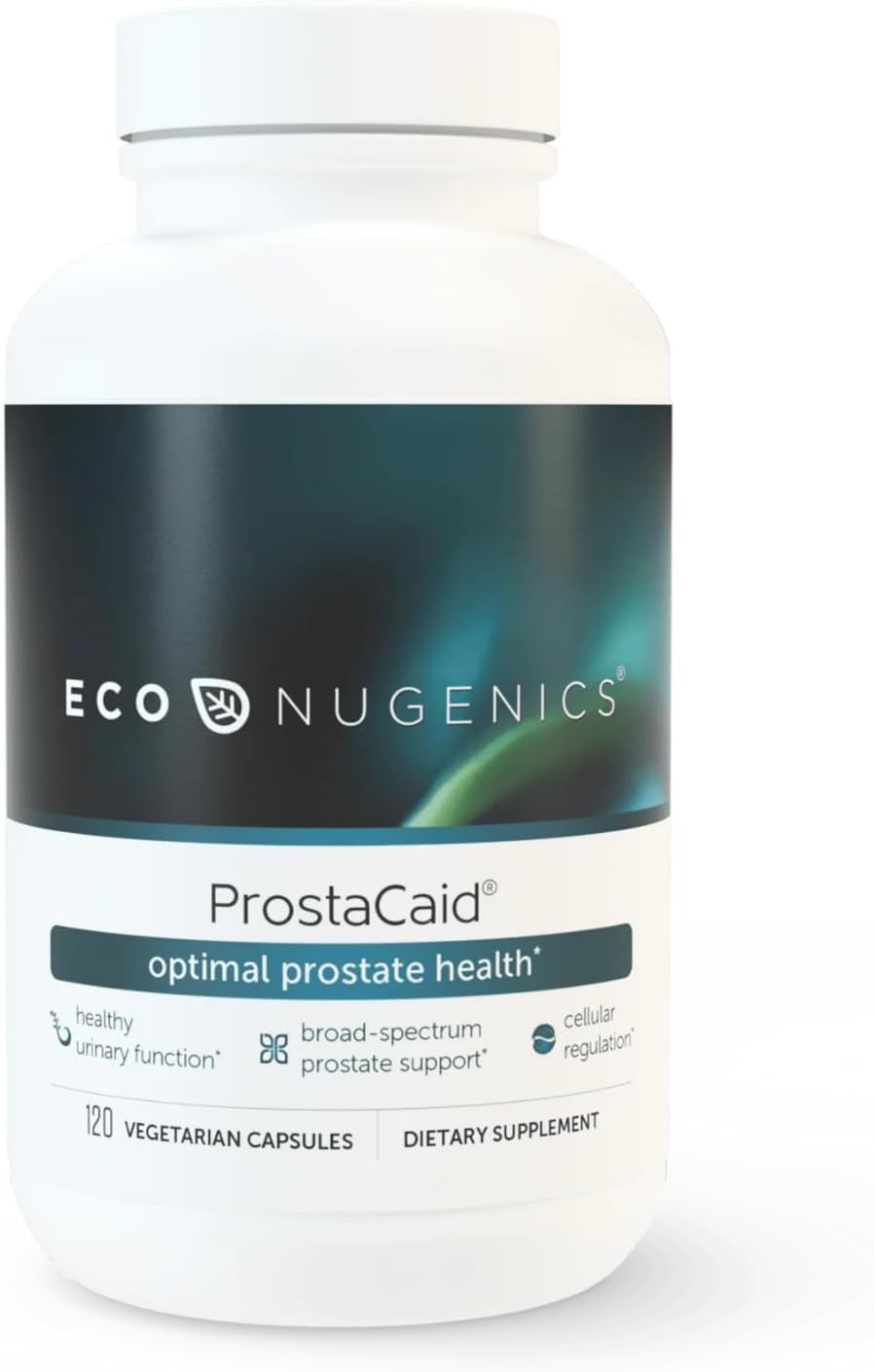 EcoNugenics ProstaCaid Prostate Health Supplements for Men with Saw Palmetto Extract, DIM, Resveratrol, Turmeric BCM-95 Curcumin, Quercetin, Berberine, Lycopene, Mushrooms (120 Capsules)