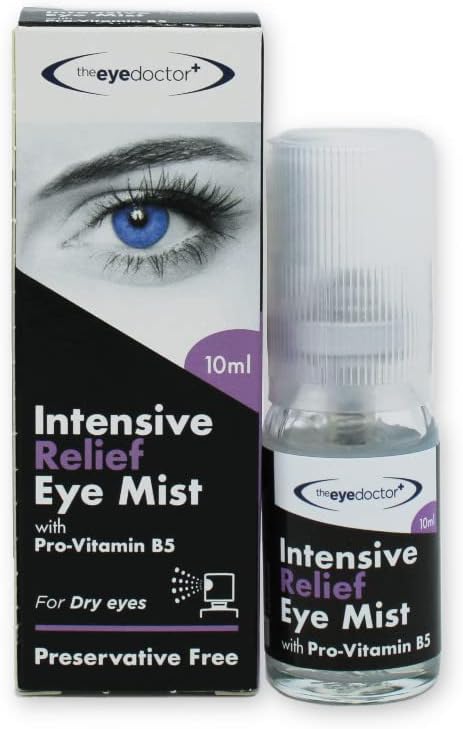 The Eye Doctor Eye Mist Intensive Relief - Soothes Irritated Tired Dry Eyes - Preservative Free - Contains Pro-Vitamin B5 - Suitable for Contact Lenses - 10ml Spray Bottle : Amazon.co.uk: Health & Personal Care