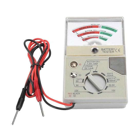 Watch Battery Tester - Durable and Sturdy Repair Tool for Easily Checking Battery Condition - Wide Range of Use for Watchmakers