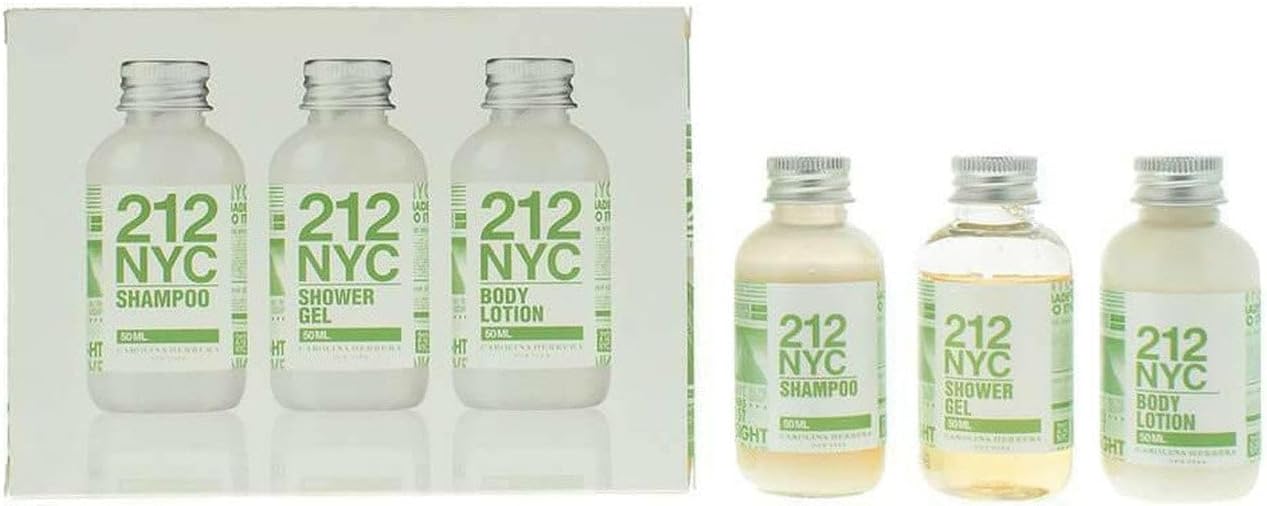 Carolina Herrera 212 Nyc Gift Set 50Ml Shampoo + 50Ml Shower Gel + 50Ml Body Lotion Gift Set - See Description
