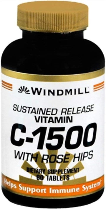 Vitamin C TABS 1500MG R/H WMILL Size: 60 : Health & Household