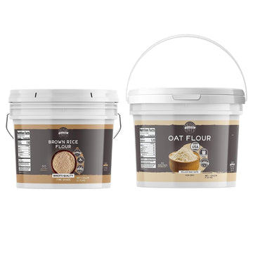Birch & Meadow Brown Rice Flour & Oat Flour Bundle (1 Gallon Buckets), Versatile Ingredients, Flours For Baking, Flavorful