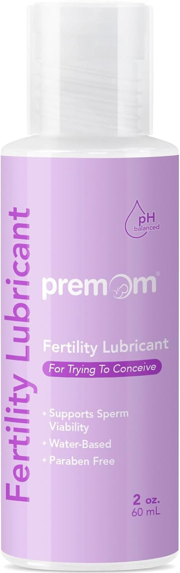 Premom Water Based Fertility Lubricant - Pregnancy-Prep Lube for Women & Couples Trying to Conceive: Sperm Friendly | pH Balanced | Paraben Free | 2 Fl Oz