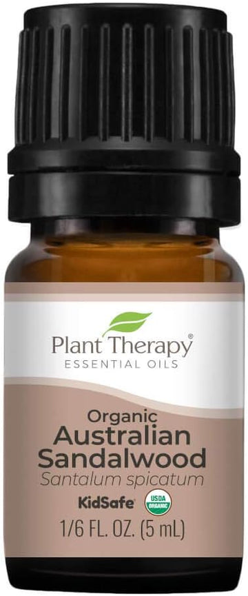 Plant Therapy Sandalwood Australian Organic Essential Oil 5 Ml (1/6 Oz) 100% Pure, Undiluted, Therapeutic Grade
