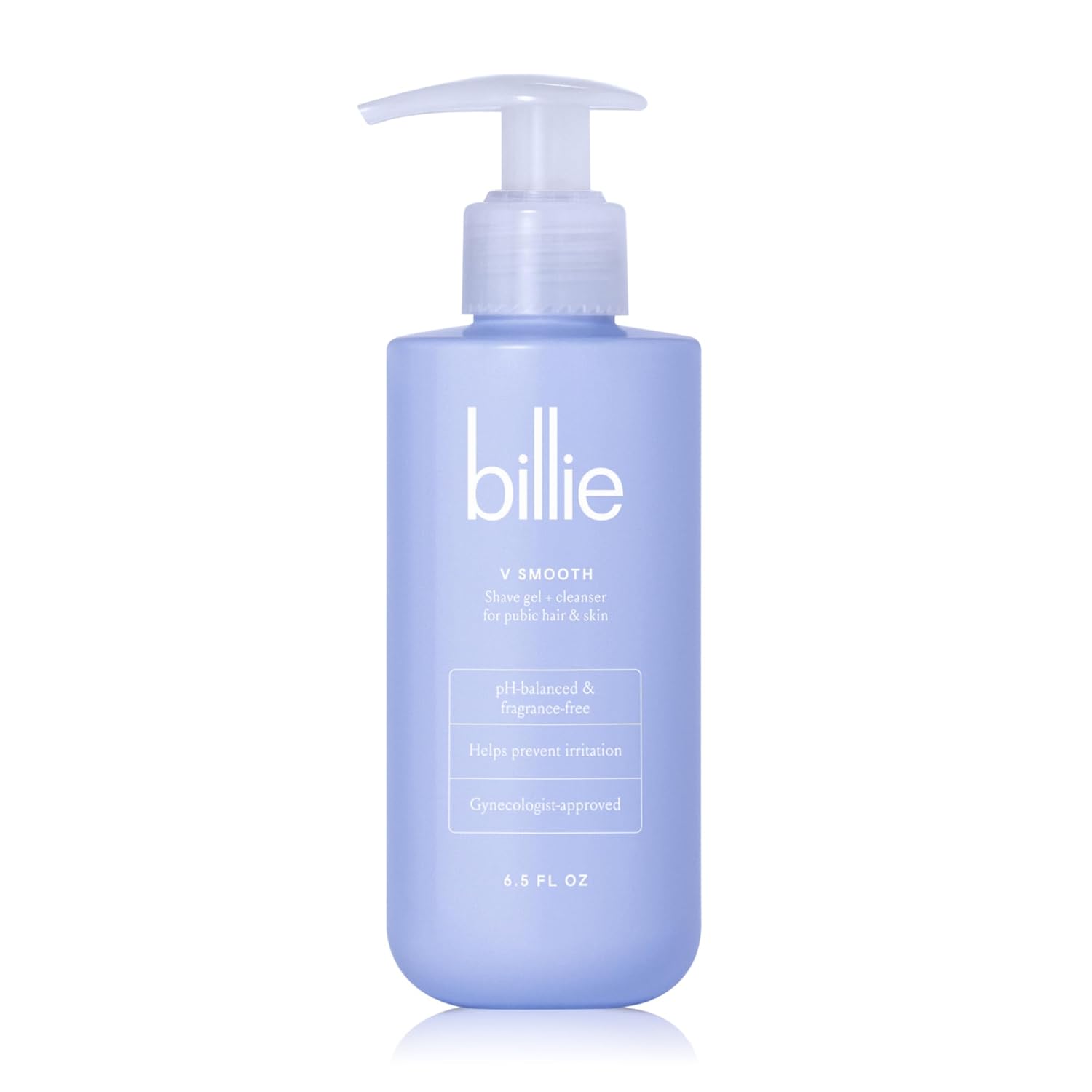 Billie - V Smooth - Shave Gel + Cleanser For Pubic Hair & Skin - Ph-Balanced - Fragrance-Free - Gynecologist-Approved - 6.5 Oz