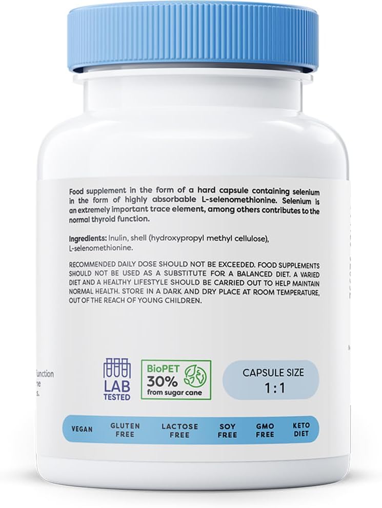 Osavi Selenium 200 µg – 90 Vegan Capsules | Highly Absorbable L–Selenomethionine | Supports Immune System, Thyroid Function & Normal Hair & Nails | Protects Cells from Oxidative Stress : Amazon.co.uk: Health & Personal Care