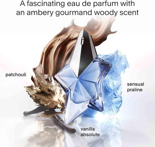 Mugler Angel Eau De Parfum, Ambery Gourmand Women'S Fragrance, 100Ml Refill Bottle