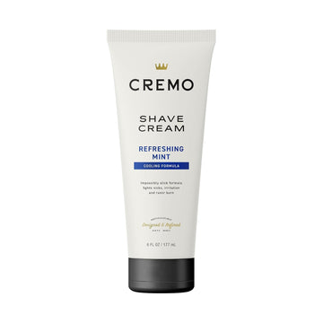 Cremo Shaving Cream, Barber Grade Cooling Shave Cream, Astonishingly Superior Ultra-Slick Shaving Cream For Men, Fights Nicks, Cuts And Razor Burn, 6 Fl Oz