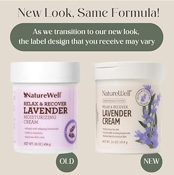 Nature Well Lavender Smooth & Soften Moisturizing Cream For Face, Body, & Hands, Calming & Soothing, Infused With Natural Oils & Extracts, Restores Skin Moisture Barrier, 16 Oz