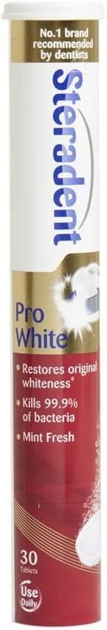 Three Packs Of Steradent Pro White Denture Cleanser 30 Tablets