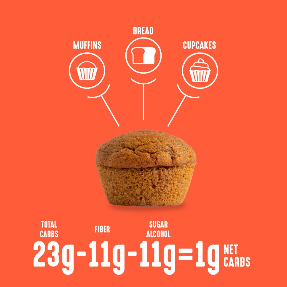 Lakanto Sugar Free Pumpkin Spice Muffin and Bread Mix - Sweetened with Monk Fruit, Keto Diet Friendly, Gluten Free, Dairy Free, 1g Net Carbs - Makes 12 Muffins