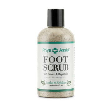 PhysAssist Foot Scrub 8 oz. with Tea Tree, Peppermint Soothes and Exfoliates Promoting a Deep Cooling Sensation Leaving Feet Feeling Calm and Refreshed