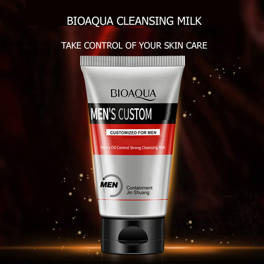 Bioaqua Men Hydra Pure Matte Delicate Cleansing Face Wash Sebum Control Moisturizing Tube 100G