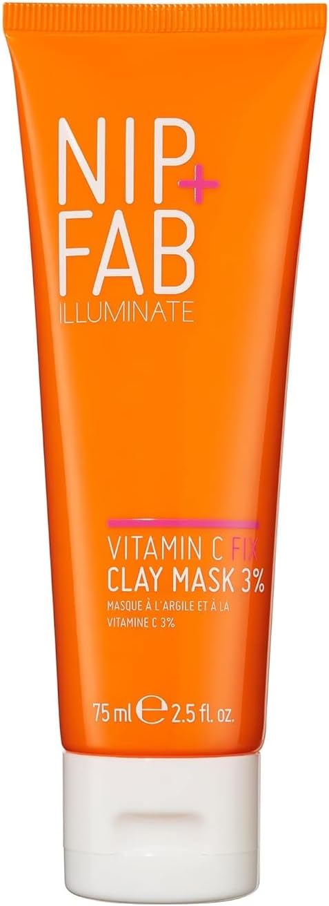 Nip+Fab Vitamin C Fix Clay Mask 3%, 75ml, Innovative Brightening & Hydrating Clay Mask with 15% Kaolin Clay, 3% Yellow Clay and 3% Stabilized Vitamin C & Ferulic Acid : Amazon.co.uk: Beauty
