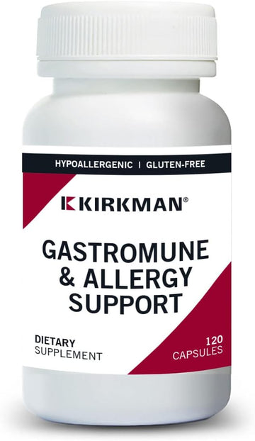 Kirkman Gastromune Allergy Support - Hypoallergenic-120 Vegetarian Capsules Gluten/Casein Free