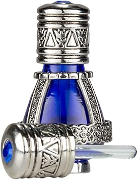 Spikenard Anointing Prayer Oil In Reusable Blue Cobalt Glass Vial 0.24Fl.Oz/7Ml