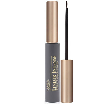 L'Oreal Paris Lineur Intense Brush Tip Liquid Eyeliner, Black, 0.24 Fl; Oz; (Packaging May Vary)