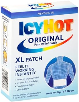 Icy Hot Extra Strength Medicated Patch, XL Back & Large Areas, 3 Count (Pack of 1)