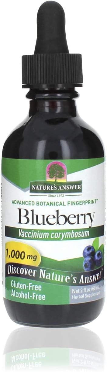Natures Answer'S Blueberry Fruit Extract Supplement For Eyes Alcohol Free 2. | Eye And Vision Support | High In Antioxidants | Promotes Blood Circulation | Relieves Red And Itchy Eyes