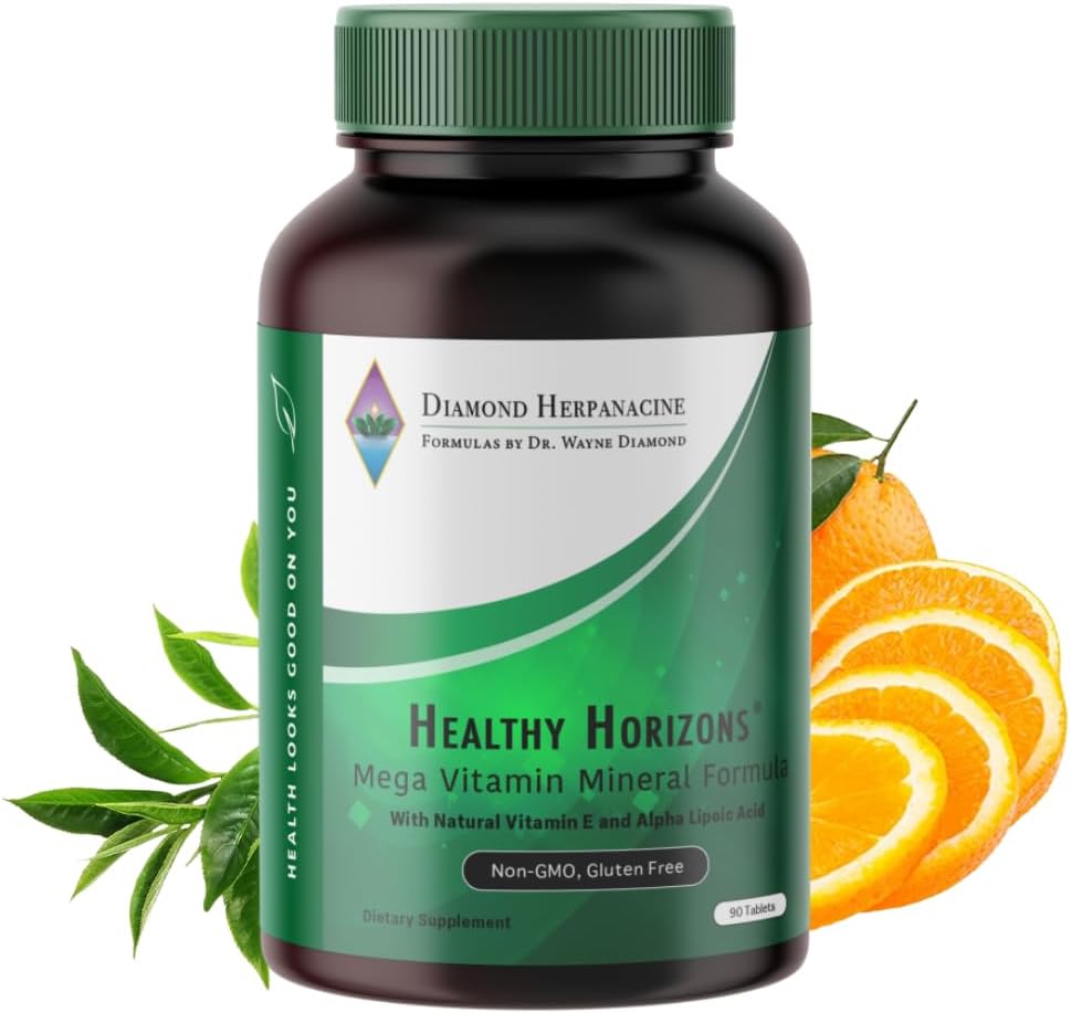 Herpanacine Diamond Healthy Horizons Multivitamin - Natural Multivitamin to Support Stress Relief and Provide Essential Nutrients - Daily Multivitamin for Men and Women - (90 Count)