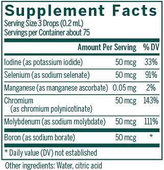 Genestra Brands Trace Mineral Complex Cws | Supports Thyroid Function And Helps Protect Against Oxidative Stress | 0.5 Fl. Oz