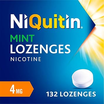 Niquitin Mint, Effective Smoking Craving Relief, Long-Lasting Effect, Reduce And Quit Smoking Aid, 4 Mg Lozenges, 132 Count